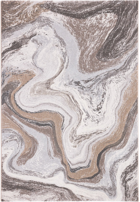Abstract Sandstone Marble Pattern Argentum Rug (63436-9283) - Rugs Direct
