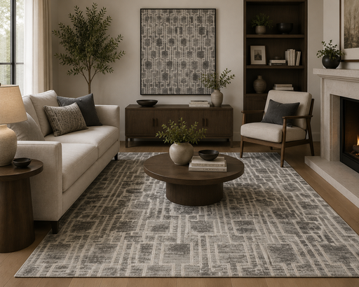 Geometric Design Argentum Rug - Rugs Direct