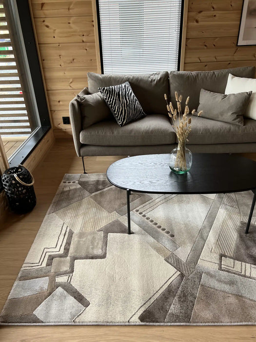 Geometric Design Argentum Rug - Rugs Direct