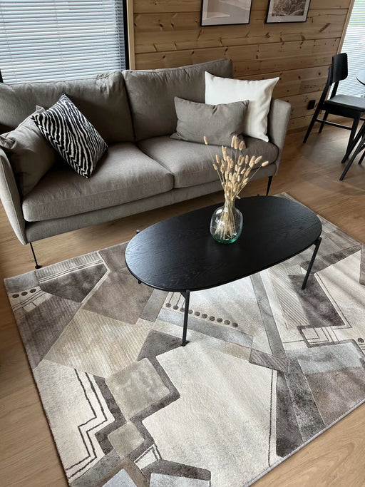Geometric Design Argentum Rug - Rugs Direct