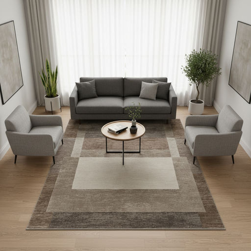 Geometric Design Argentum Rug - Rugs Direct