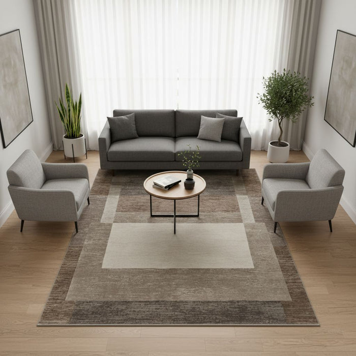 Geometric Design Argentum Rug - Rugs Direct