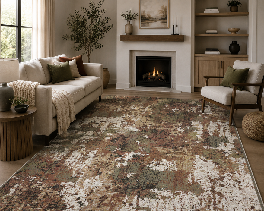 Multi Colour Contemporary Design Argentum Rug - Rugs Direct