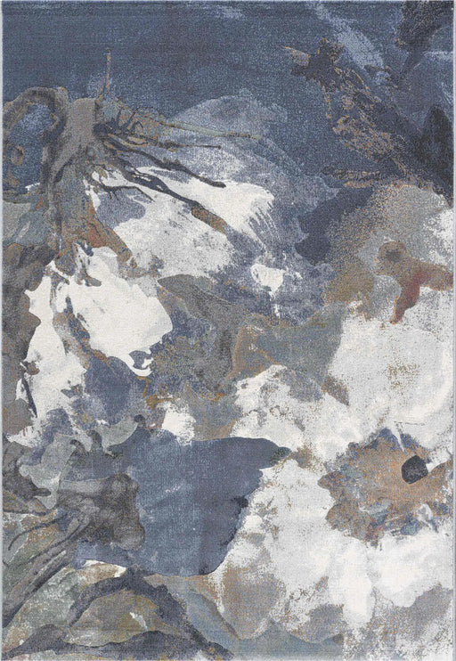 Modern Abstract Floral Argentum Rug- Rugs Direct