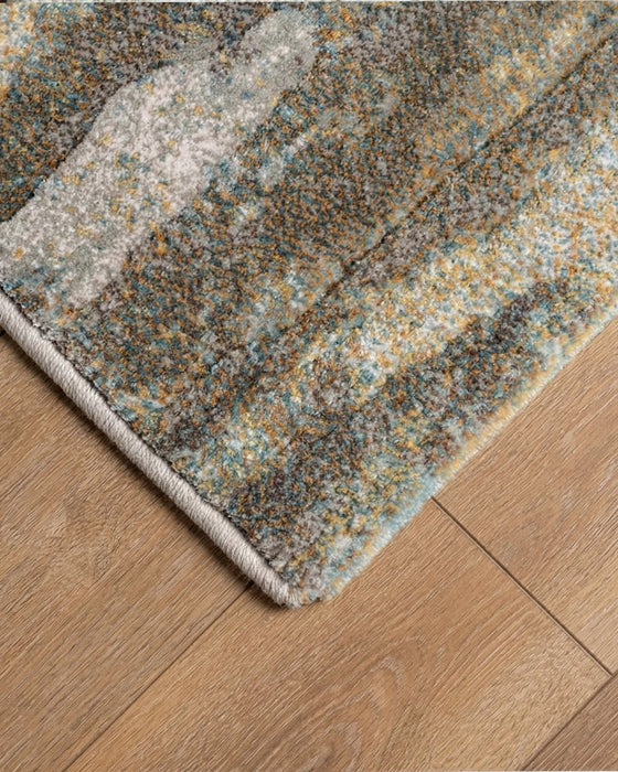 Coastal Distressed Landscape Multi-Tonal Argentum Rug (63814-1219) - Rugs Direct