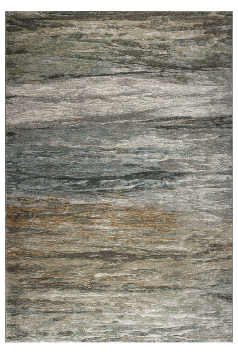 Coastal Distressed Landscape Multi-Tonal Argentum Rug (63814-1219) - Rugs Direct