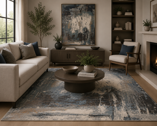 Modern Abstract Design Argentum Rug- Rugs Direct