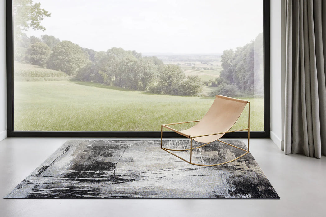 Contemporary Brushstroke Argentum Rug- Rugs Direct