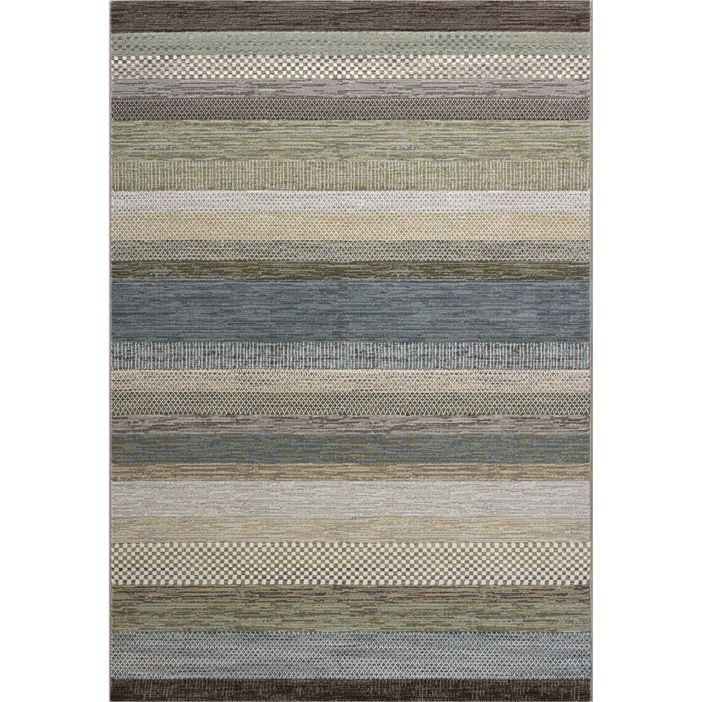 Multi-Tone Stripes Design Argentum Rug — Rugs Direct