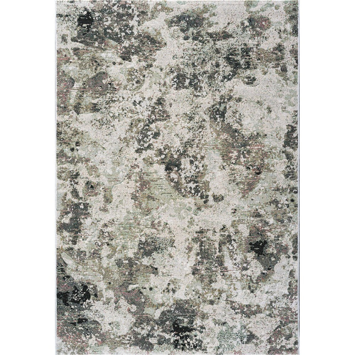 Abstract Distressed Pattern Argentum Rug — Rugs Direct