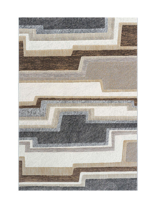 Abstract Geometric Design Argentum Rug- Rugs Direct