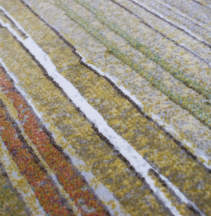 Modern Earthy Stripes Design Argentum Rug- Rugs Direct