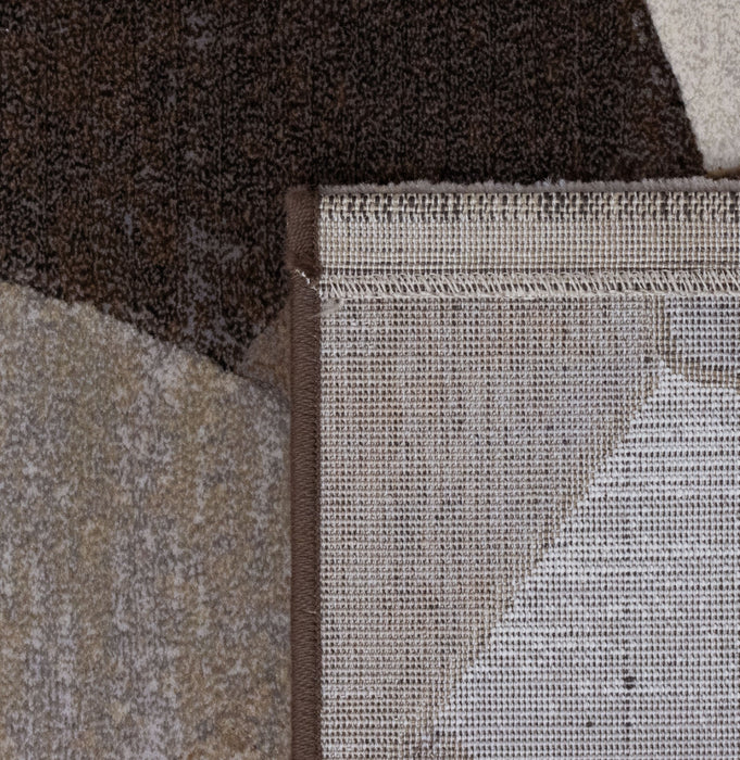 Abstract Geometric Design Argentum Rug-Rugs Direct