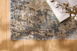 Modern Natural Stone Wave Abstract Argentum Rug (63986-8219) - Rugs Direct