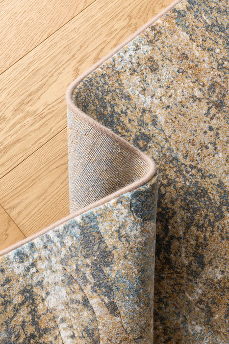 Modern Natural Stone Wave Abstract Argentum Rug (63986-8219) - Rugs Direct