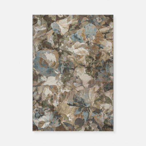 Contemporary Earthy Botanical Tapestry Argentum Rug (63991-1219) - Rugs Direct