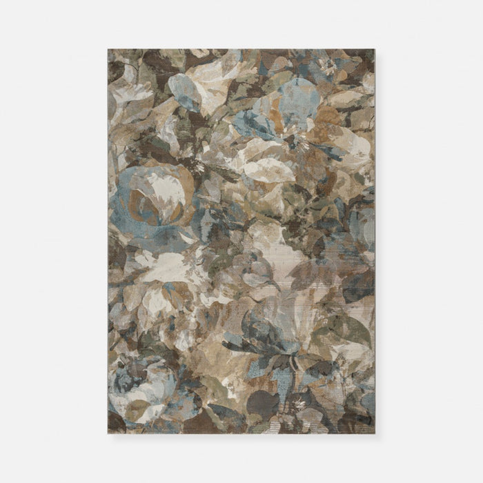 Contemporary Earthy Botanical Tapestry Argentum Rug (63991-1219) - Rugs Direct