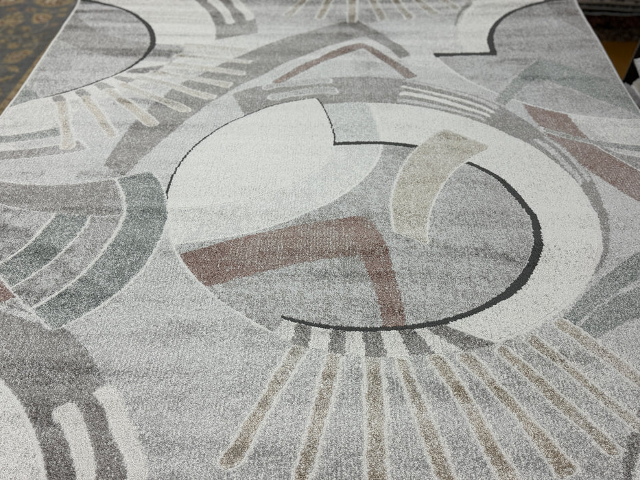 Multi Tone Abstract Geometric Pattern Valentino Rug (46018-6161) Size: 160 x 230cm- Rugs Direct
