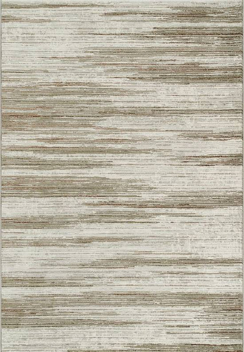 Contemporary Taupe and Gray Stripes Platinum Rug - Rugs Direct