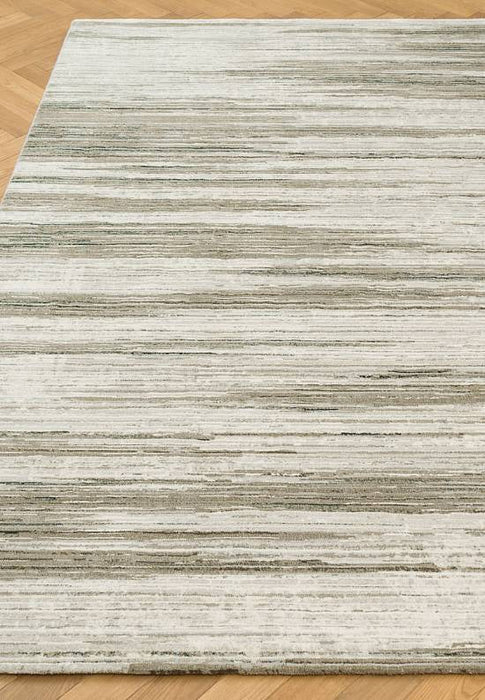 Contemporary Textured Lines Platinum Rug - Rugs Direct