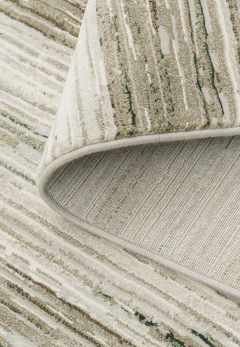 Contemporary Textured Lines Platinum Rug - Rugs Direct
