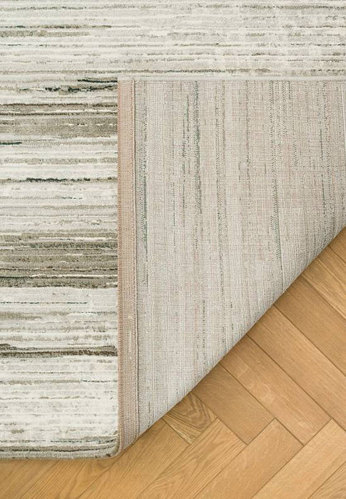 Contemporary Textured Lines Platinum Rug - Rugs Direct