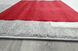 Contemporary Abstract Geometric Squares Red & Grey Aroha Rug- Rugs Direct 