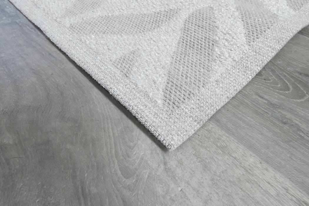 Katana Indoor/Outdoor Geometric Leaf Pattern Flatweave Runner Size: 80 x 200cm (85011-6001)- Rugs Direct NZ