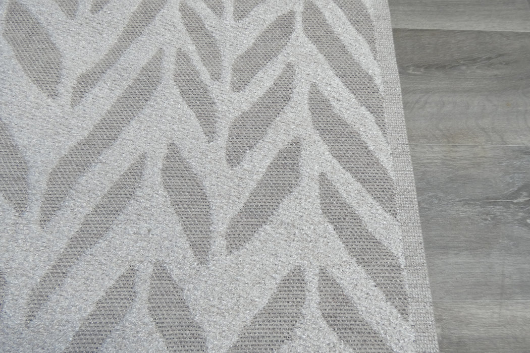 Katana Indoor/Outdoor Geometric Leaf Pattern Flatweave Runner Size: 80 x 200cm (85011-6001)- Rugs Direct NZ