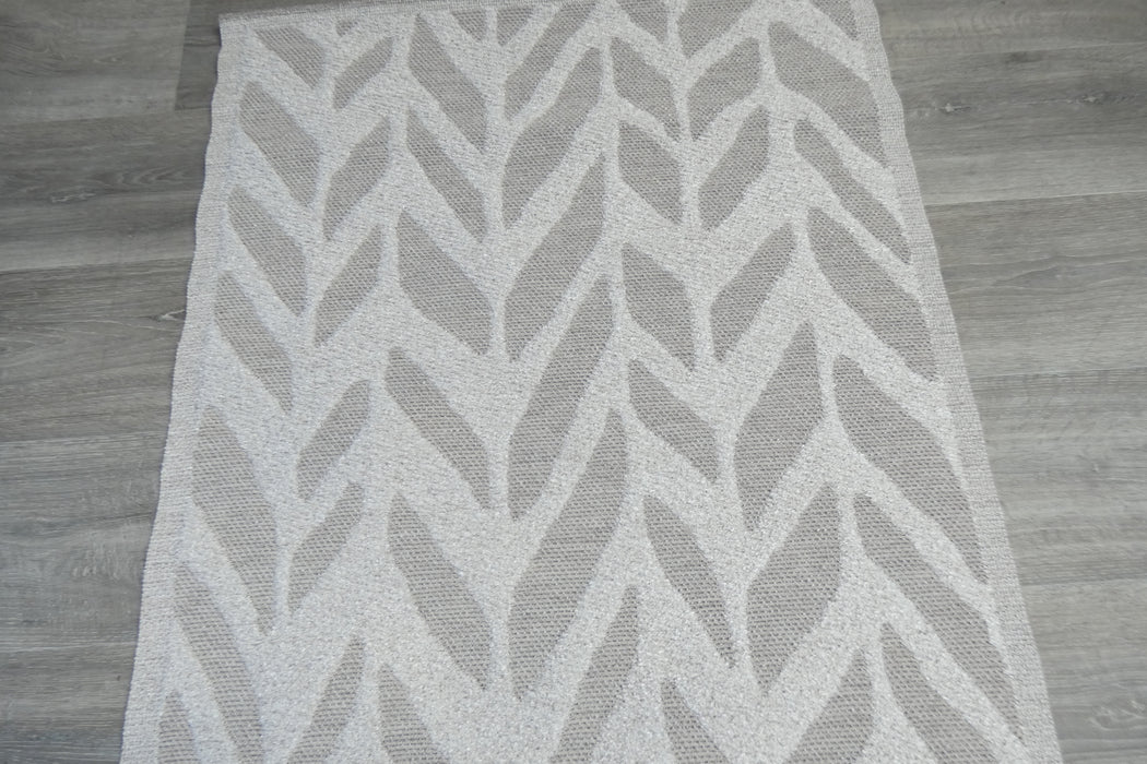 Katana Indoor/Outdoor Geometric Leaf Pattern Flatweave Runner Size: 80 x 200cm (85011-6001)- Rugs Direct NZ