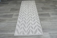Katana Indoor/Outdoor Geometric Leaf Pattern Flatweave Runner Size: 80 x 200cm (85011-6001)- Rugs Direct NZ