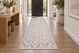 Katana Indoor/Outdoor Geometric Leaf Pattern Flatweave Runner Size: 80 x 200cm (85011-6001)- Rugs Direct NZ