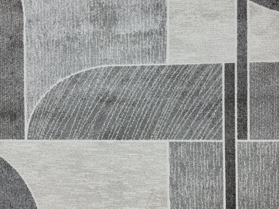 Abstract Geometric Pattern Valentino Oval  Rug (46002-6171) Size: 160 x 230cm - Rugs Direct