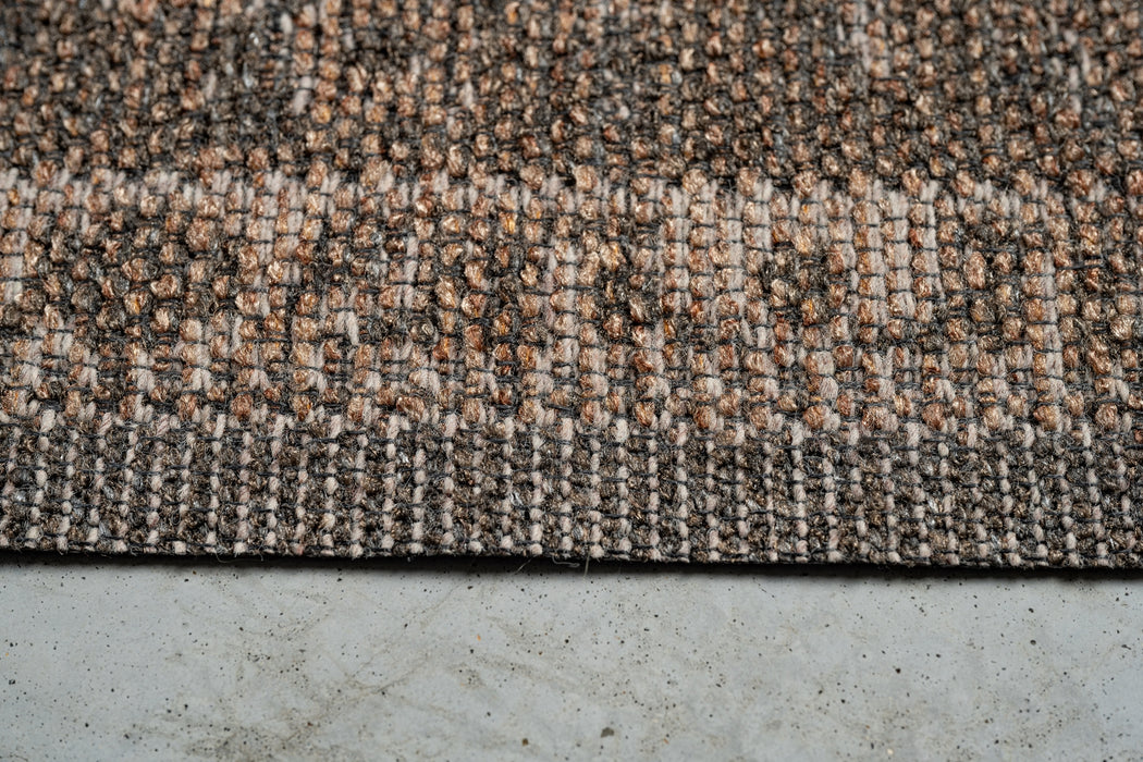 Traditional Earthy Mocha & Grey Medallion Outdoor Bohemia Rug - Rugs Direct