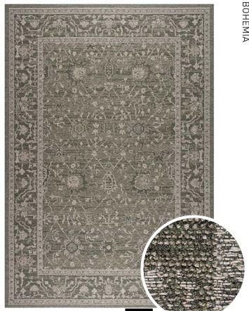 Bohemia Moss Green Tribal Pattern Outdoor Rug (92004-4005)