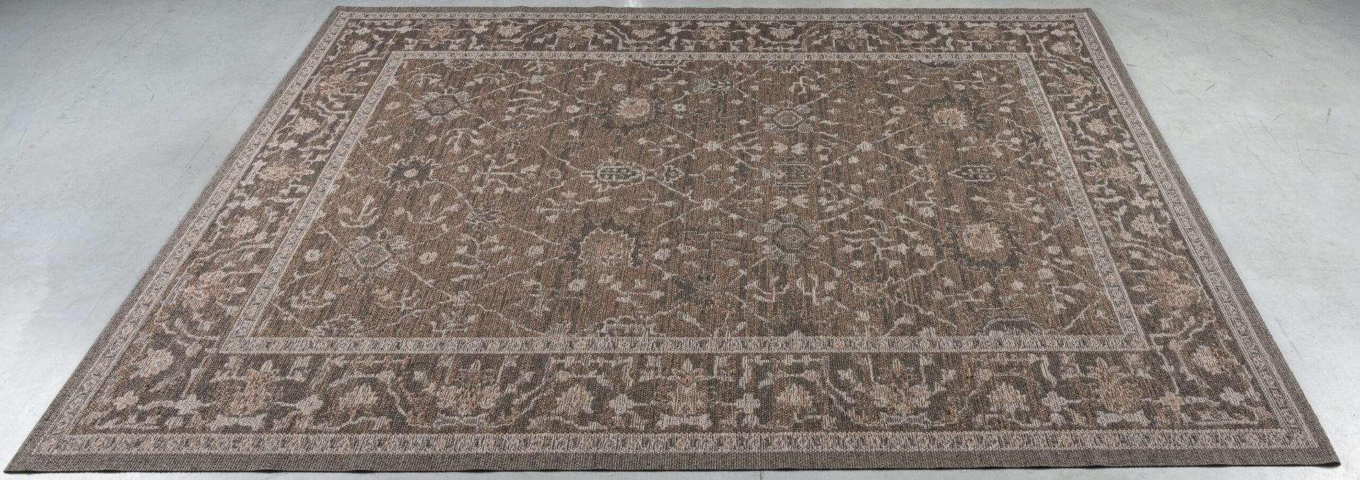 Bohemia Charcoal & Mocha Traditional Border Outdoor Rug (92004-7003) - Rugs Direct
