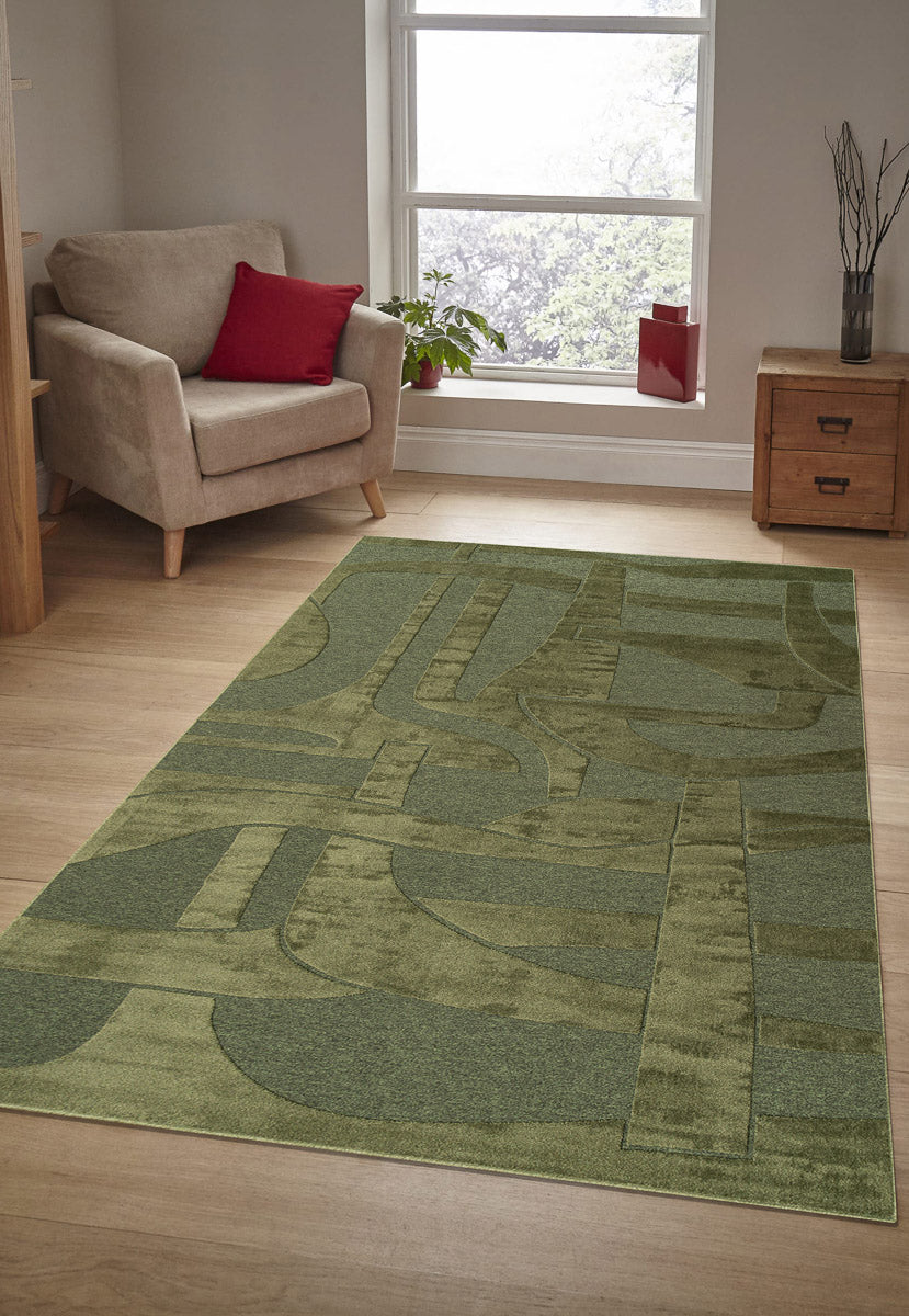 Abstract Lines Textured Tweed Rug (935004-4141) — Rugs Direct