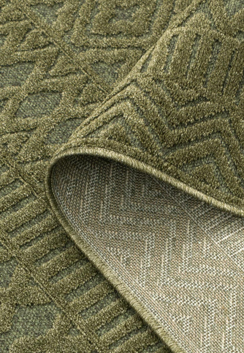 Modern Green Textured Tweed Rug — Rugs Direct