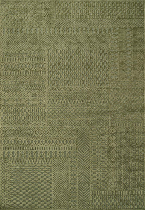 Modern Green Textured Tweed Rug — Rugs Direct