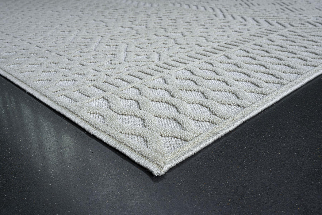Modern Cream Textured Tweed Rug — Rugs Direct
