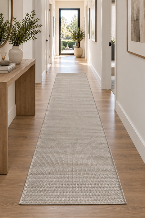Newport Indoor/Outdoor Modern Textured Flatweave Runner Size: 80cm x 200cm (96001-2001) - Rugs Direct nx