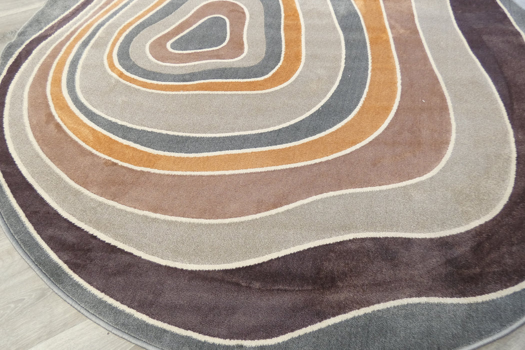 Modern Design Milano Round Rug Size: 160 x 160cm (978039-6161)- Rugs Direct nz 