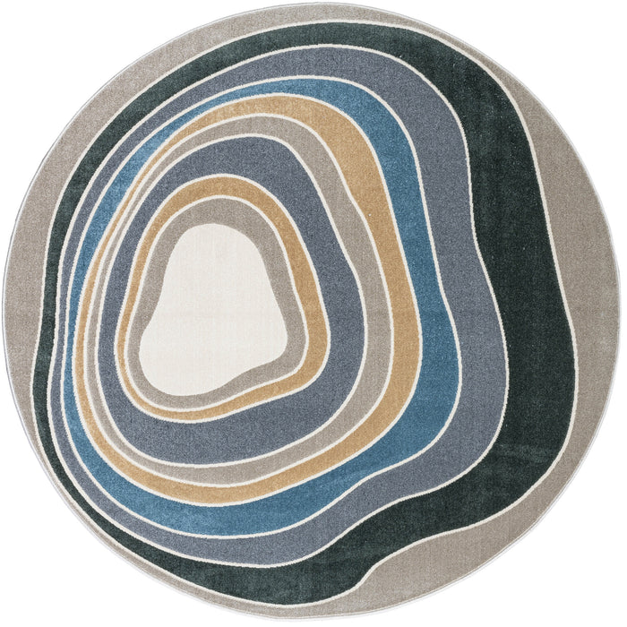 Modern Design Milano Round Rug Size: 160 x 160cm (978039-6262) - Rugs Direct