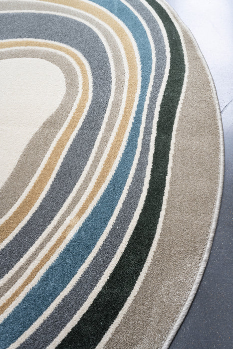 Modern Design Milano Round Rug Size: 160 x 160cm (978039-6262) - Rugs Direct