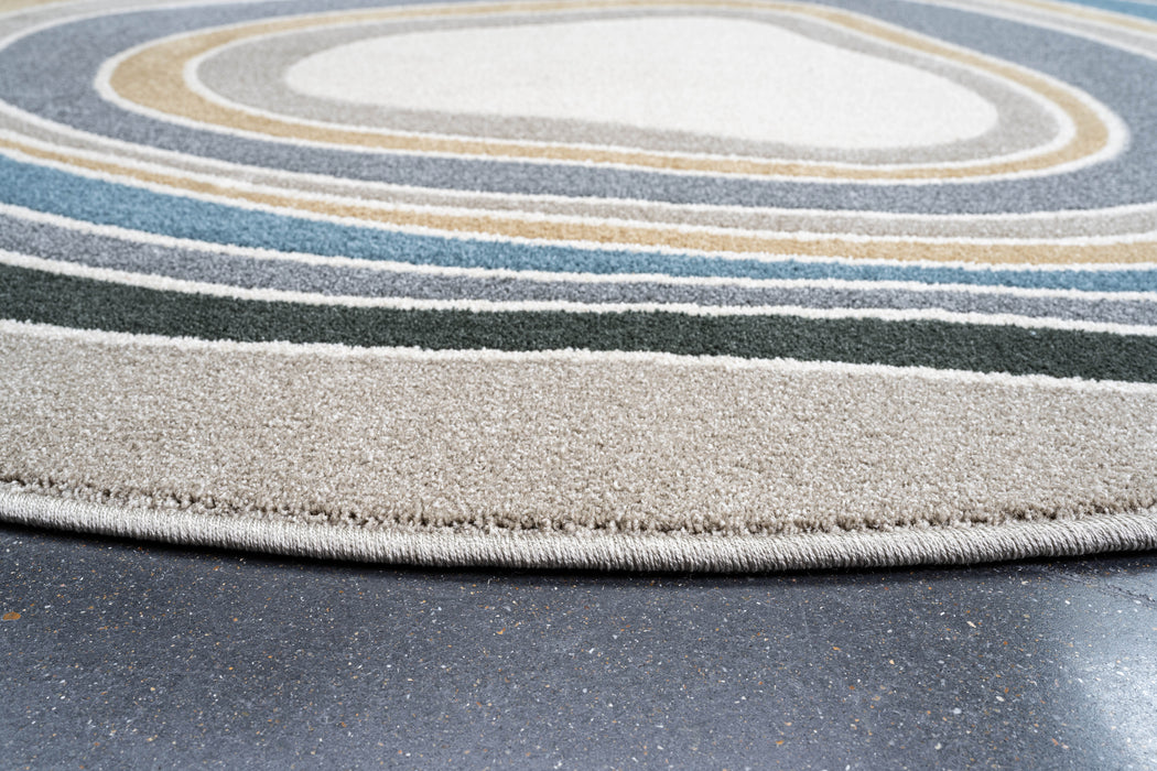 Modern Design Milano Round Rug Size: 160 x 160cm (978039-6262) - Rugs Direct