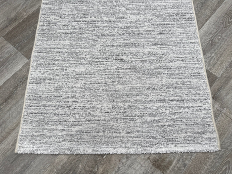 Abrash Design Off White and Light Grey Colour Runner (26004-6252) Size: 80 x 300cm