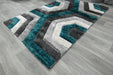 Modern Geometric Honeycomb Shaggy California Rug - Rugs Direct