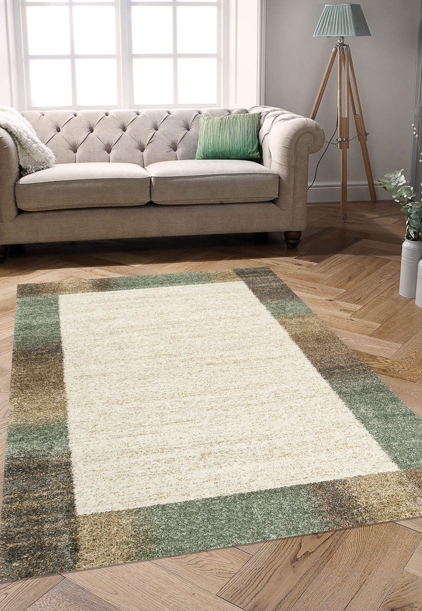 Border Design Mehari Shaggy Rug — Rugs Direct