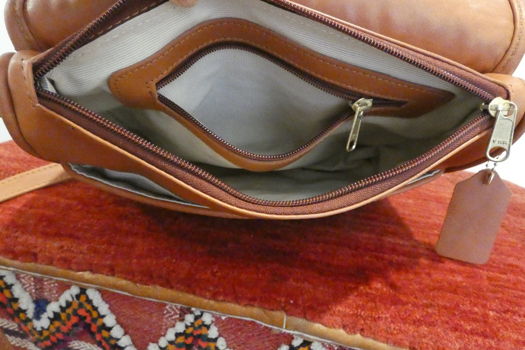 One-of-a-Kind Turkish Kilim Leather Crossbody Bag "Altin"- Rugs Direct