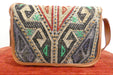 One-of-a-Kind Turkish Kilim Leather Crossbody Bag "Altin"- Rugs Direct